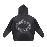 Vintage Washed Frayed Crickets Fleece Hoodie