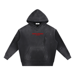 Vintage Washed Frayed Crickets Fleece Hoodie