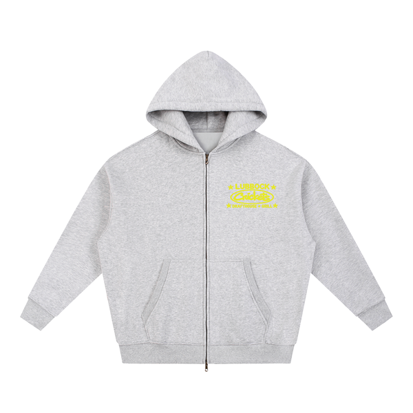 Essential Oversized Zip Up Crickets Hoodie