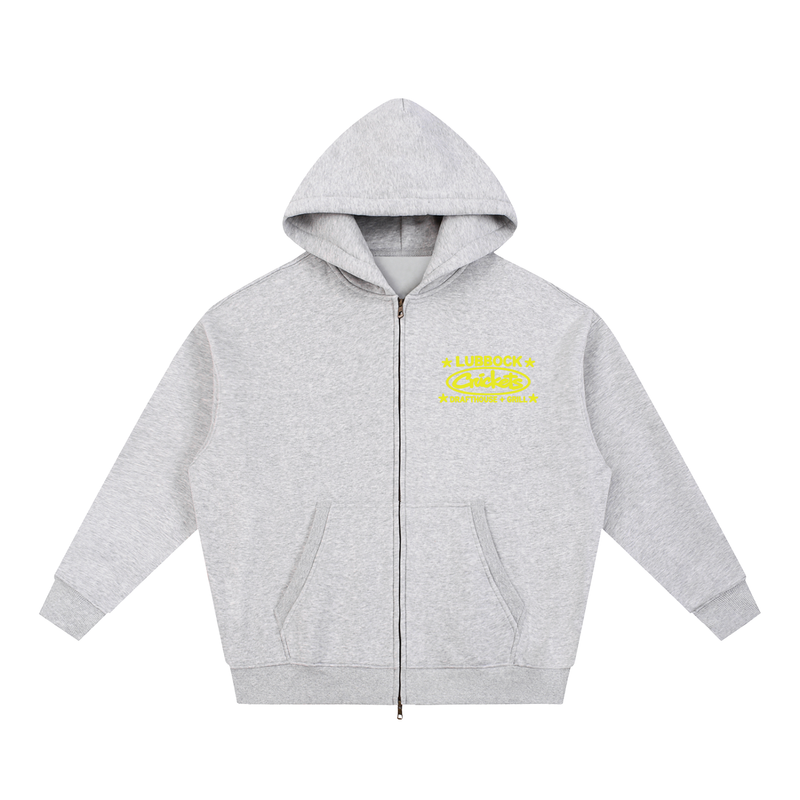 Essential Oversized Zip Up Crickets Hoodie